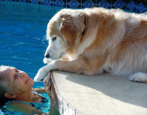 DUNCAN AT THE POOL